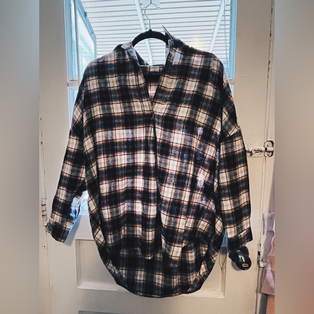 FRENCH CONNECTION Oversized plaid top